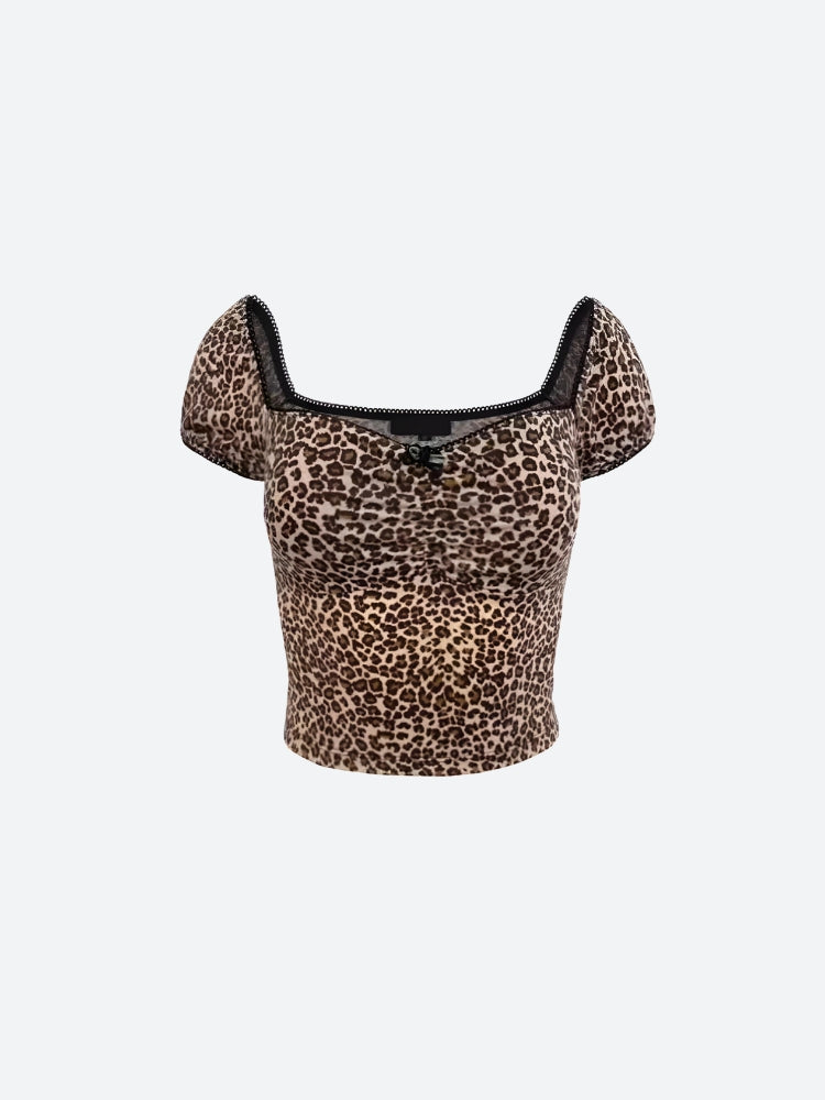 Pydshop Leopard Bodycon Crop Top