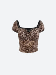 Pydshop Leopard Bodycon Crop Top