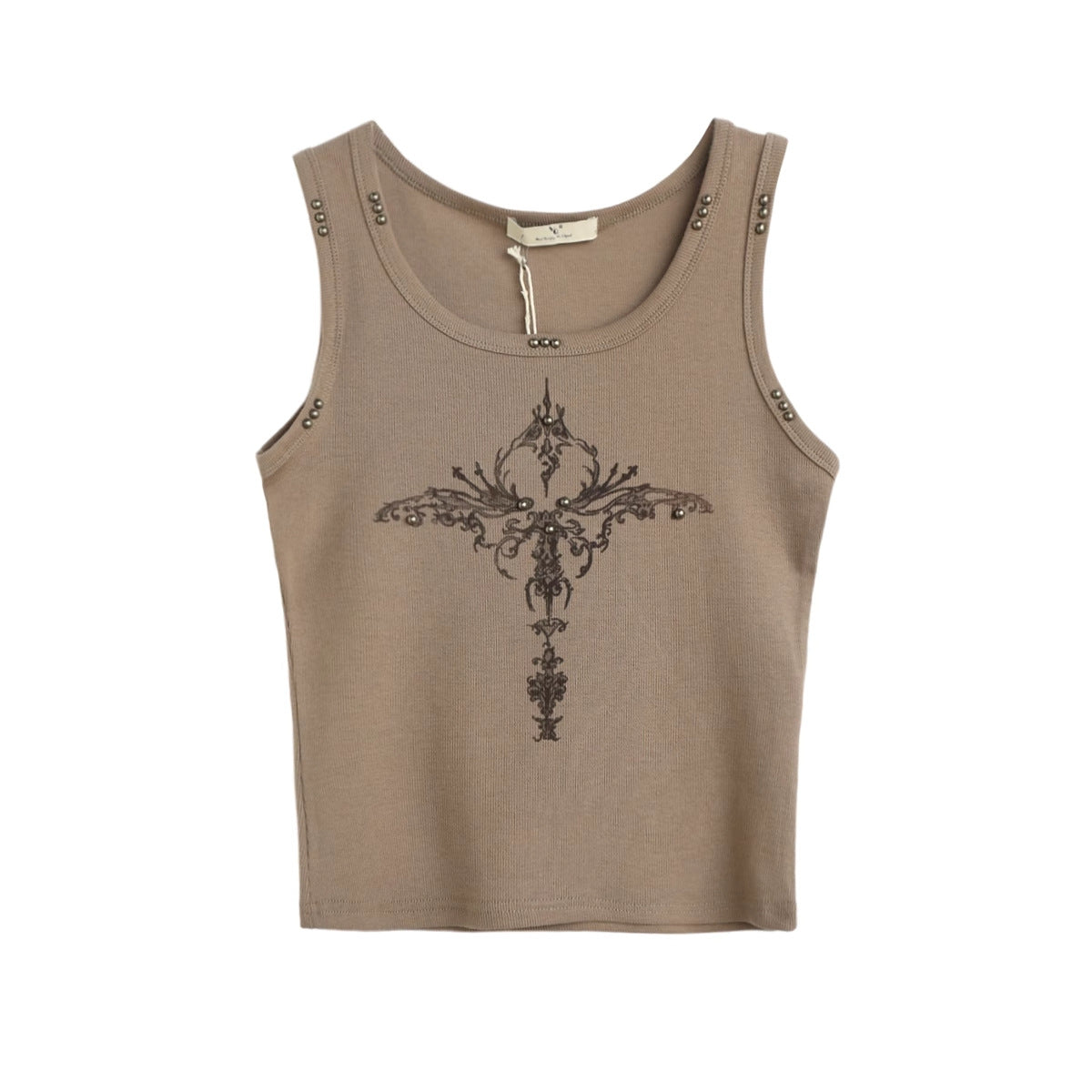 Skeleton Bones Printed Crop Tank Top