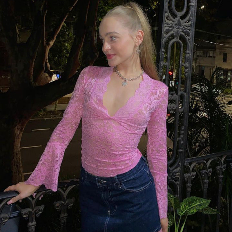 Pydshop Kristel Long Sleeve Lace Top