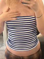 Pydshop Arina Striped Knitted Tube Top