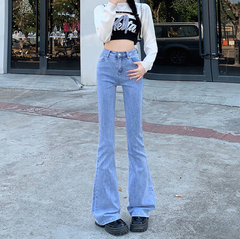 Vintage Mid Waist Flare Jeans