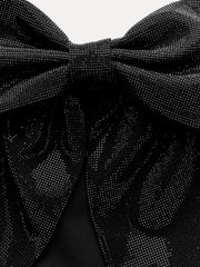 Rhinestone Bow Crop Top