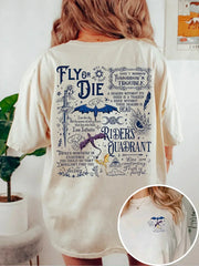 Pydshop Basgiath War College Dragon Rider Retro Shirt  2 Side Patten Cotton Tee Fourth Wing Riders T-Shirt Fantasy Apparel Y2K Top