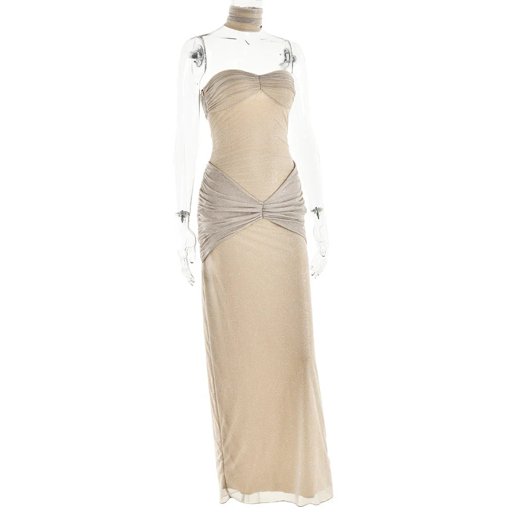 Strapless Mesh Bodycon Dress