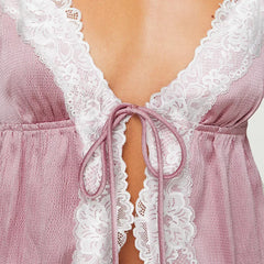 Pydshop Lace Bandage Camisole For Women Stitching Sexy Plunge Backless Hot Girl Y2K Summer Fashion Female Strap Short Crop Top