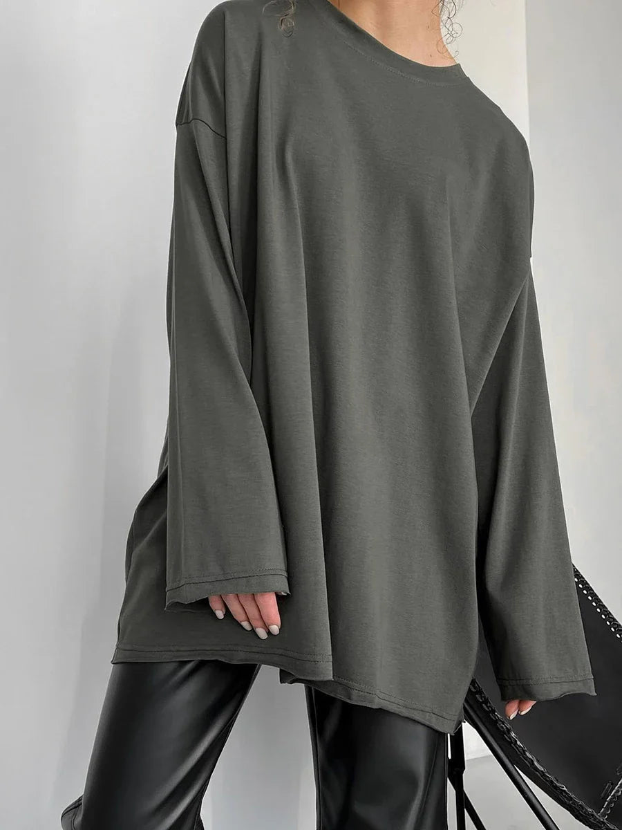 Pydshop Basic O-neck 100% Cotton T Shirt Women Loose Oversized Pullover Chic Cusual Tees Female Tops Girl Clothing 11 Colors