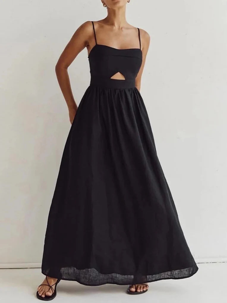 Sleeveless Elegant Cotton Dress