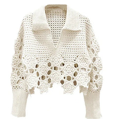 Pydshop Crochet Long Sleeve Top
