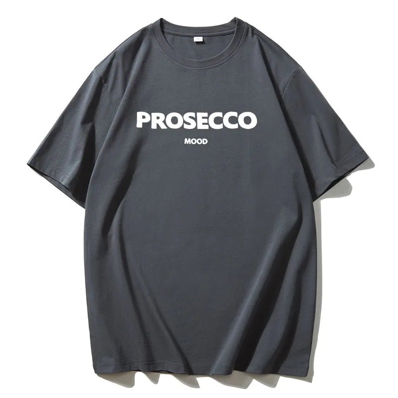 Pydshop 100% Cotton Letter Print T Shirt Women 2024 Summer New Basic Vintage Tee Casual Loose Chic O Neck Female Couple Tops