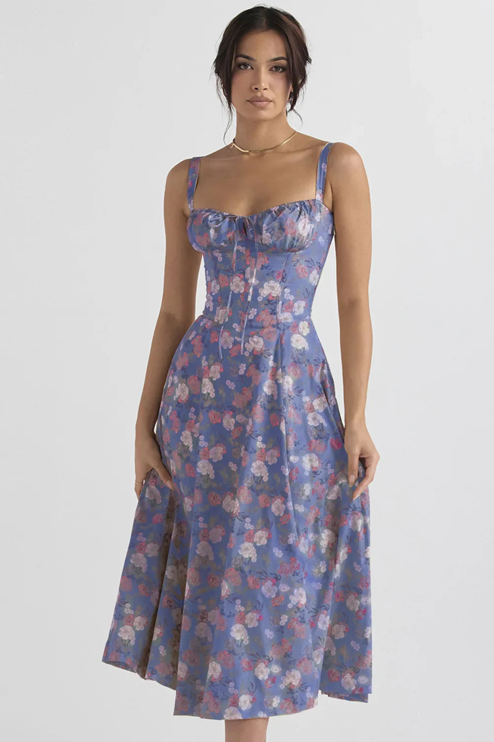Slim Bodycon A-Line Midi Dress