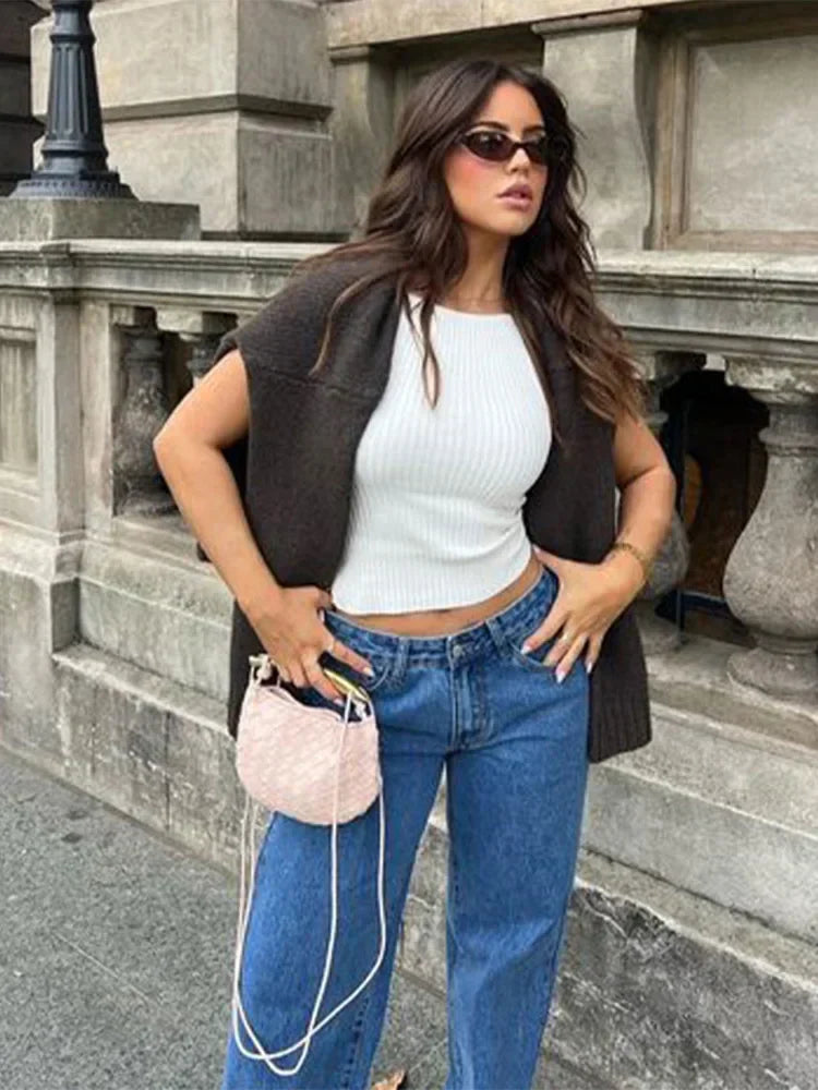 Pydshop Fashion Women's Solid Loose Knit Pullover Casual Round Neck Full Sleeves Sweater Autumn 2024 Chic Lady Commute Street Jumper Top