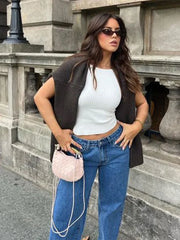 Pydshop Fashion Women's Solid Loose Knit Pullover Casual Round Neck Full Sleeves Sweater Autumn 2024 Chic Lady Commute Street Jumper Top
