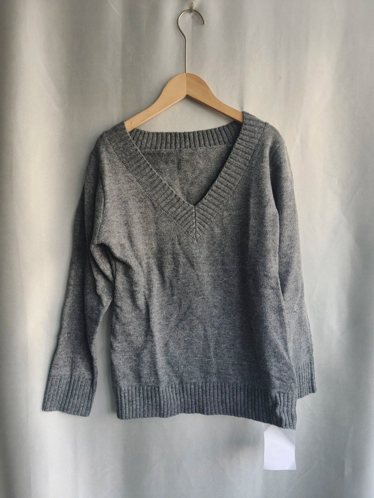 Pydshop Mode Vintage V-ausschnitt Strick Tops Frauen 2024 Frühen Herbst Neue Pullover Mujer Y2k Grunge Slim Fit Langarm Pullovers142411