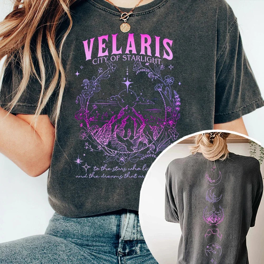 Pydshop Ollivanders Wand Shop Tshirt 100% Cotton Washed Distressed Top Dark College T Shirt Subtle Bookish Merch Y2K Top