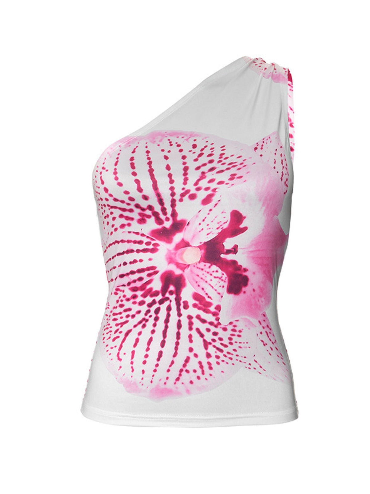 Pydshop Shira Large Floral Print One Shoulder Top