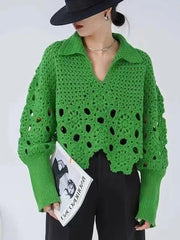 Pydshop Crochet Long Sleeve Top