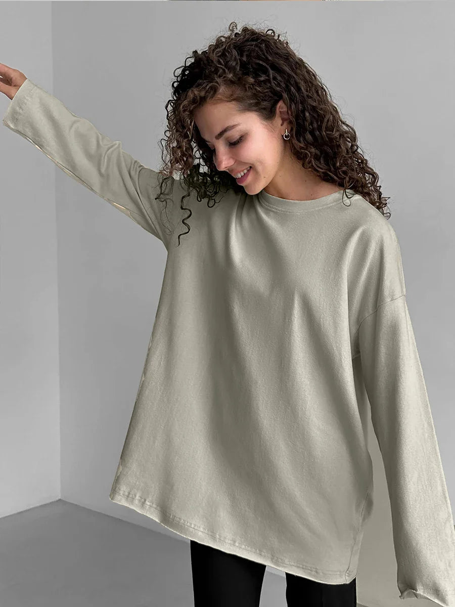 Pydshop Basic O-neck 100% Cotton T Shirt Women Loose Oversized Pullover Chic Cusual Tees Female Tops Girl Clothing 11 Colors
