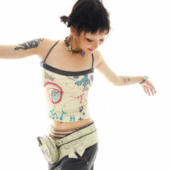 Pydshop Summer Sexy Backless Lace Up Camisole Tank Top 2024 New Slim Fit Vest for Women Y2k E-Girl Strapless Sleveless Tops Mujer