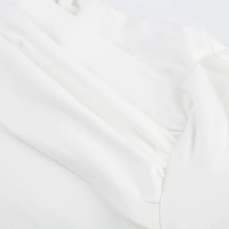Pydshop 2024 Fashion Woman tops y2k style White Turtleneck Long Sleeves Top