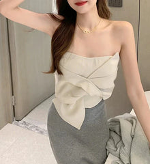 Pydshop Bow Off Shoulder Bustier Tube Top
