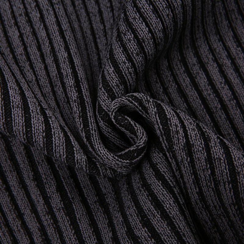 Pydshop Gothic Stripe Knitted Embroidery Top