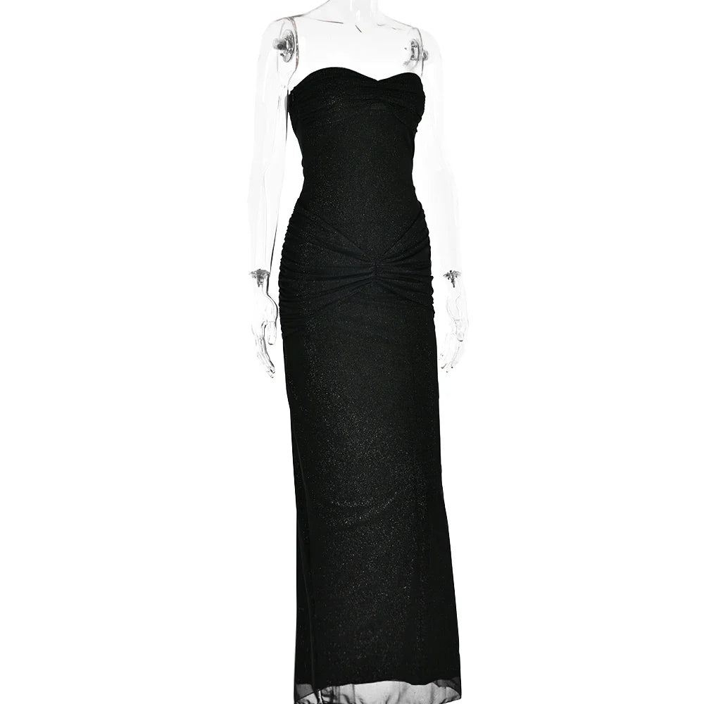 Strapless Mesh Bodycon Dress