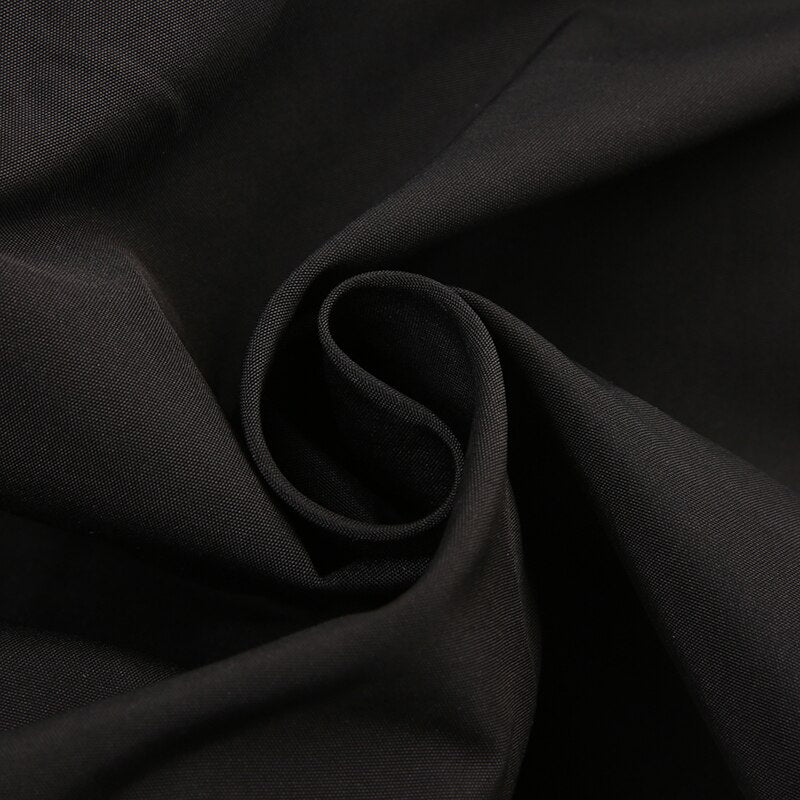 Pydshop Black Buckle Turtleneck Pullover Smock Zipper Top