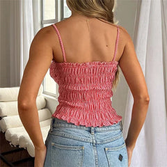 Pydshop Women Y2k Plaid Tank Top Ruched Sleeveless Coquette Aesthetic Gingham Print Cami Crop Top Summer Pleated Bandeau Top