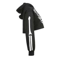 Pydshop Women Y2k Gothic Crop Sweatshirt Skeleton Halloween Long Sleeve Hoodie Top Casual Goth Pullover Crop Top Emo Clothings
