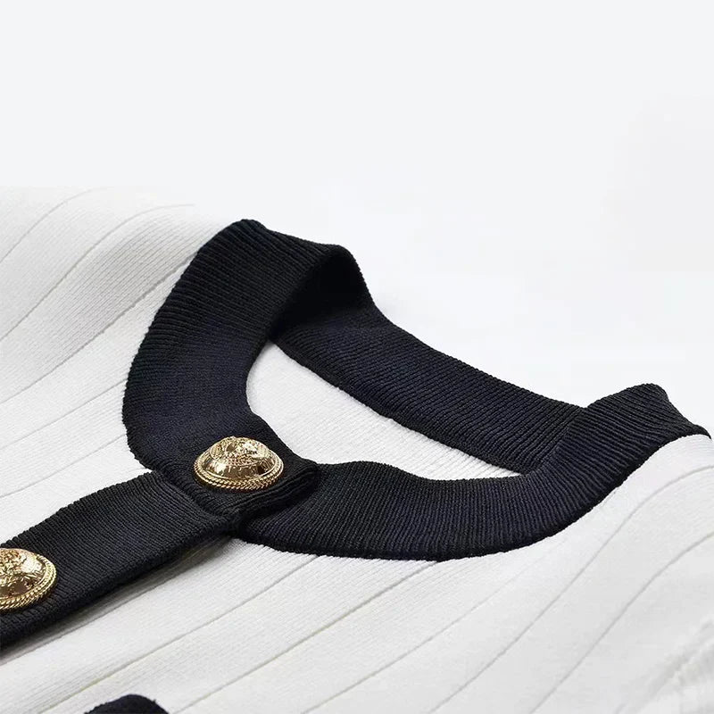 Pydshop Golden Lion Button Knit Top