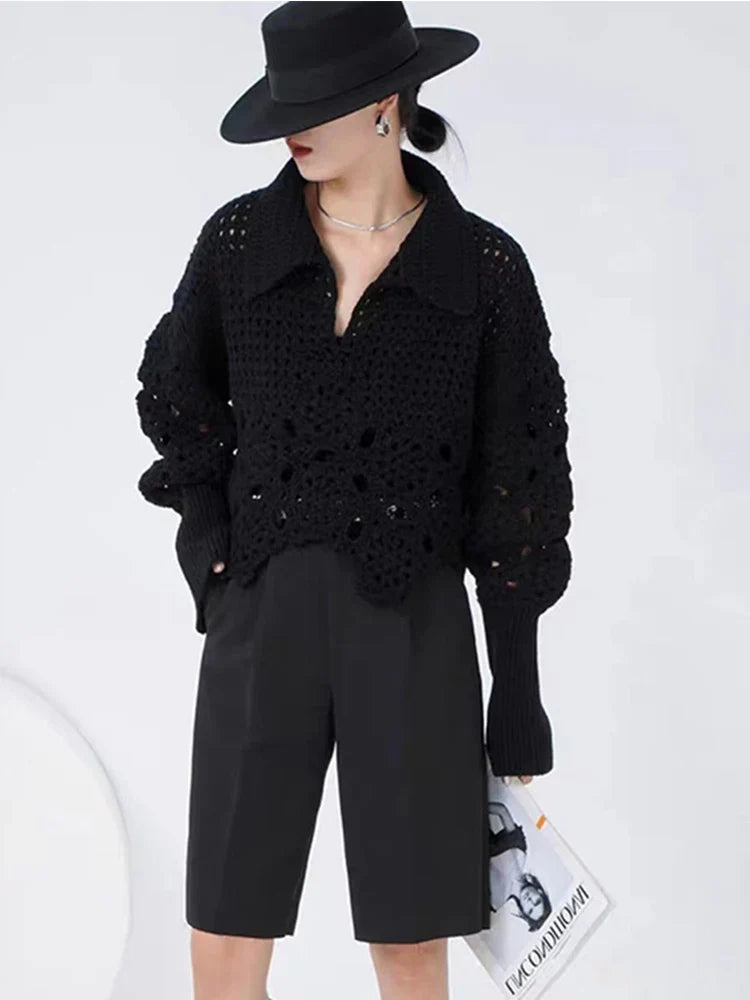 Pydshop Crochet Long Sleeve Top
