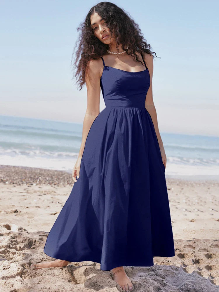 Slim Bodycon A-Line Midi Dress