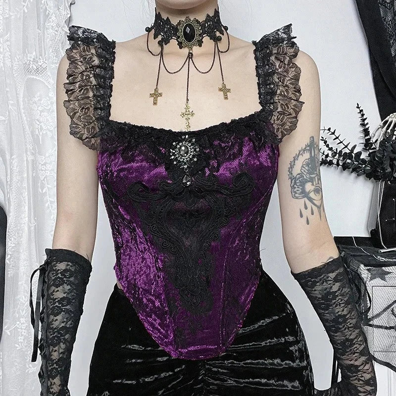 Lorena the Fae Queen of Blackcurrants Top Goth Dark Academia Kawaii ...