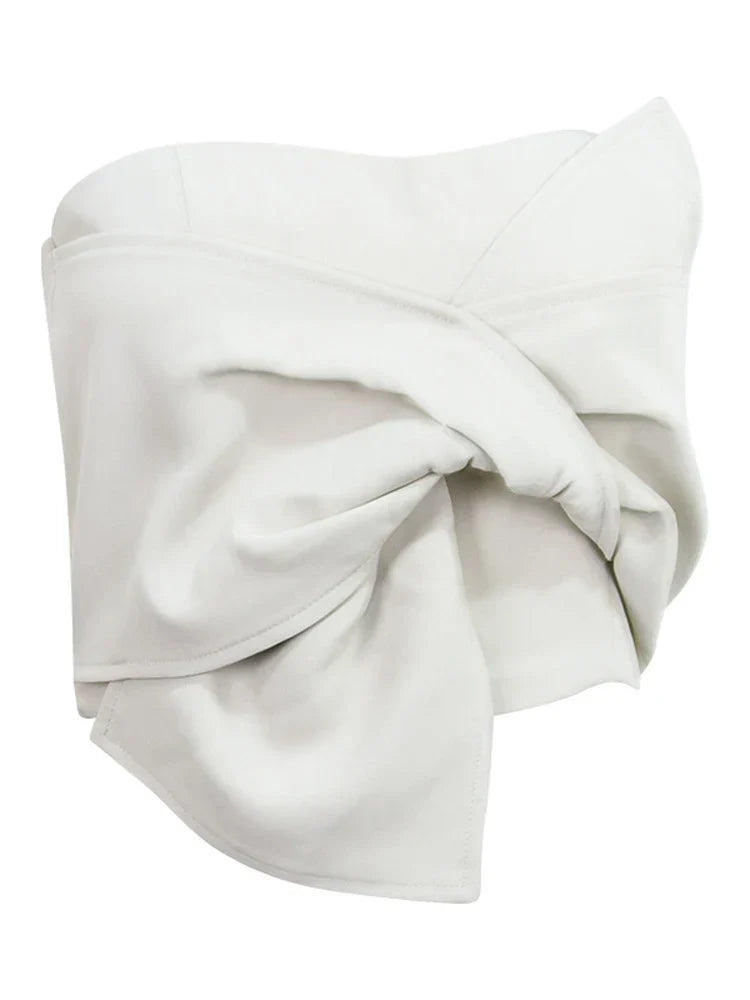 Pydshop Bow Off Shoulder Bustier Tube Top