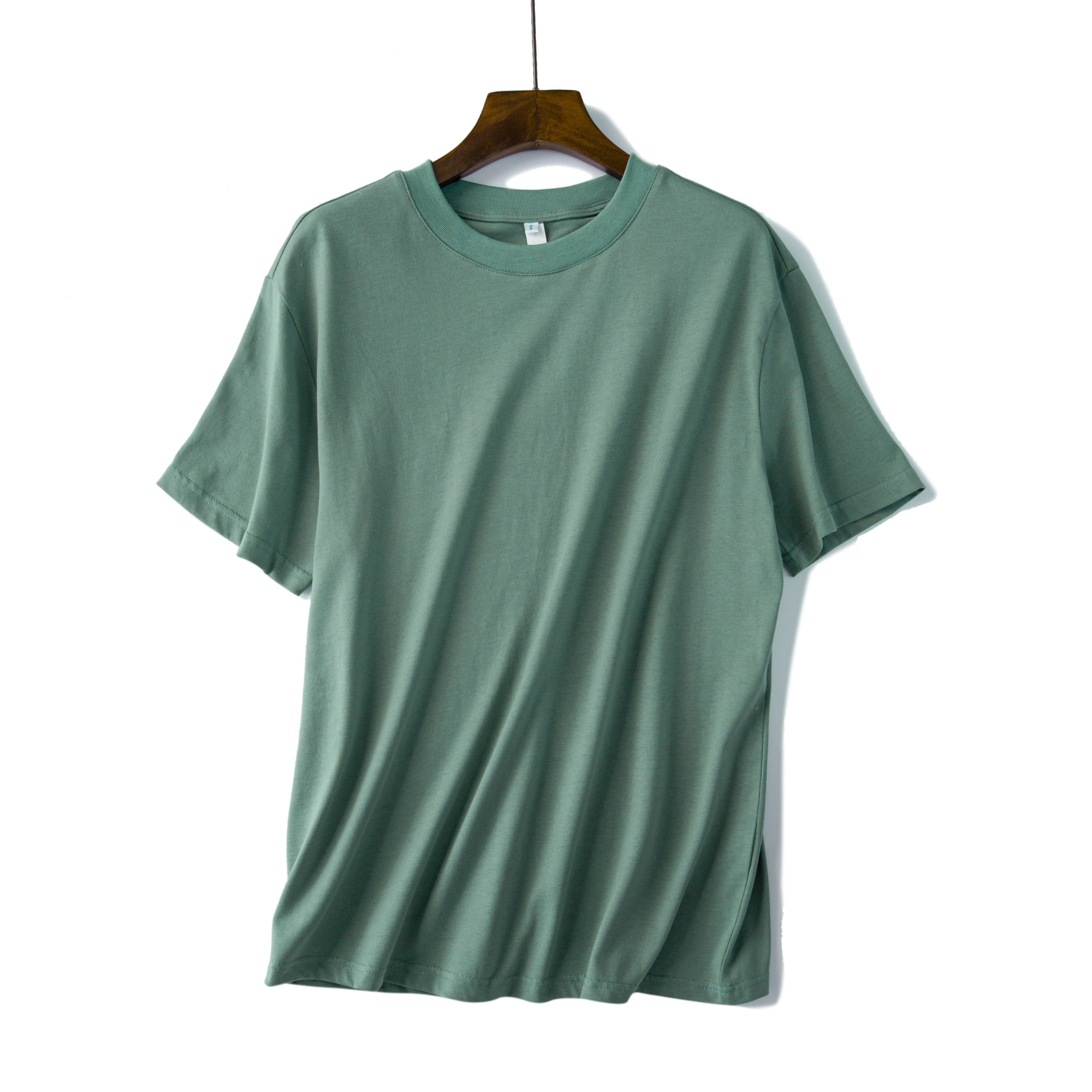 Pydshop 2023 Summer Women Casual Basic Cotton T shirt Short sleeve Casual top New tees Thick High quality Shirt Pink Grey Green Blue