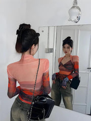 Pydshop Y2K Sunset Mesh Top