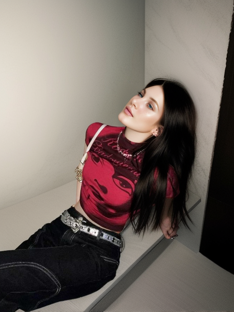 Pydshop Aesthetic Short Sleeve T-shirt Summer Y2k Clothes Gothic Girl Crop Tops Print Vintage Women Casual Baby Tee Streetwear