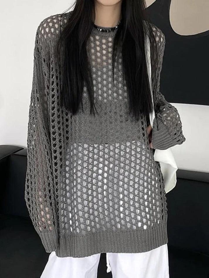 Pydshop Knit Cutout Thin Crochet Top