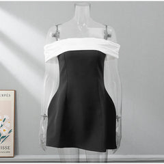 Back Bow Off-Shoulder Mini Dress