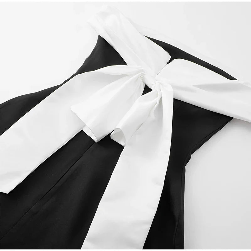 Back Bow Off-Shoulder Mini Dress