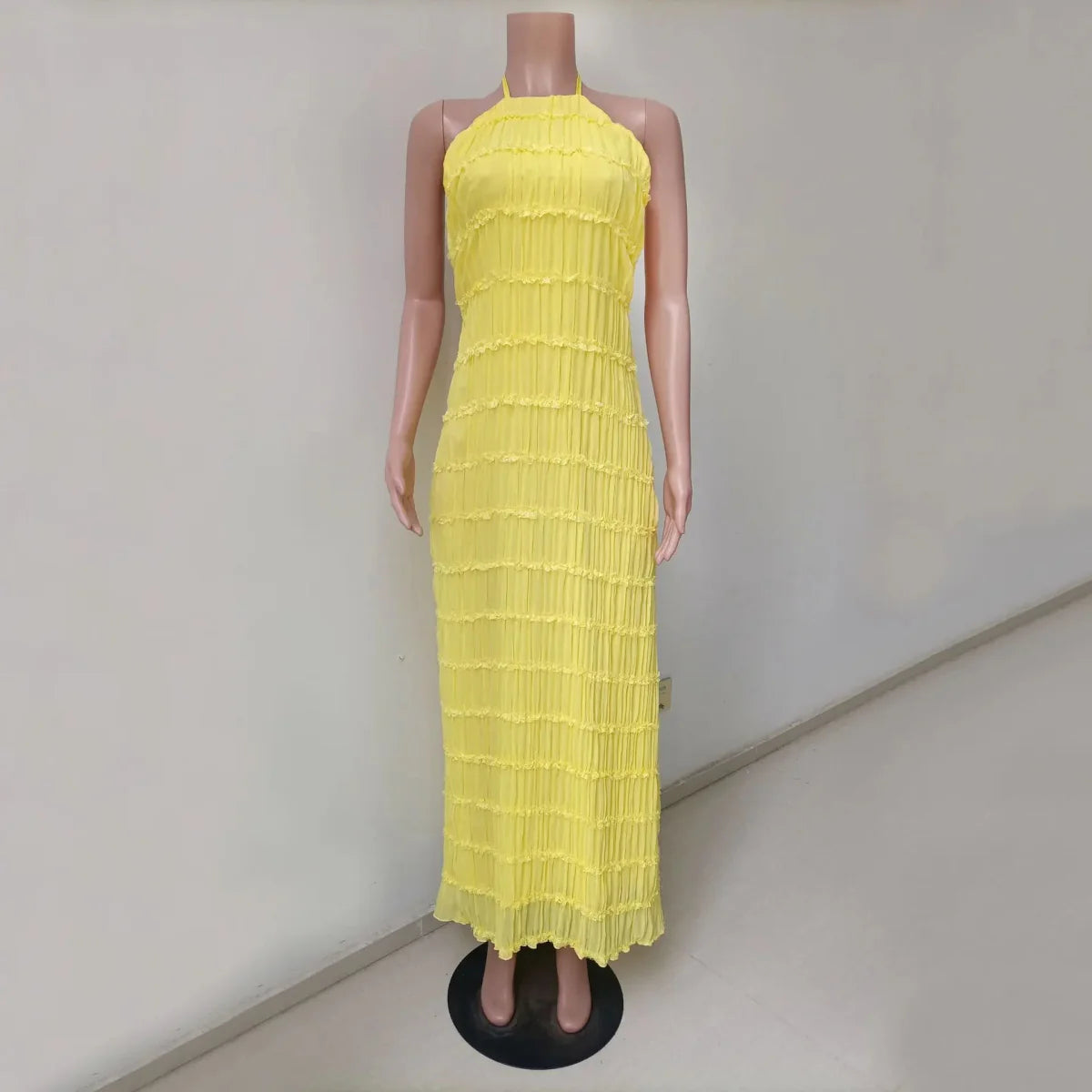Backless High Waist Beach Dress