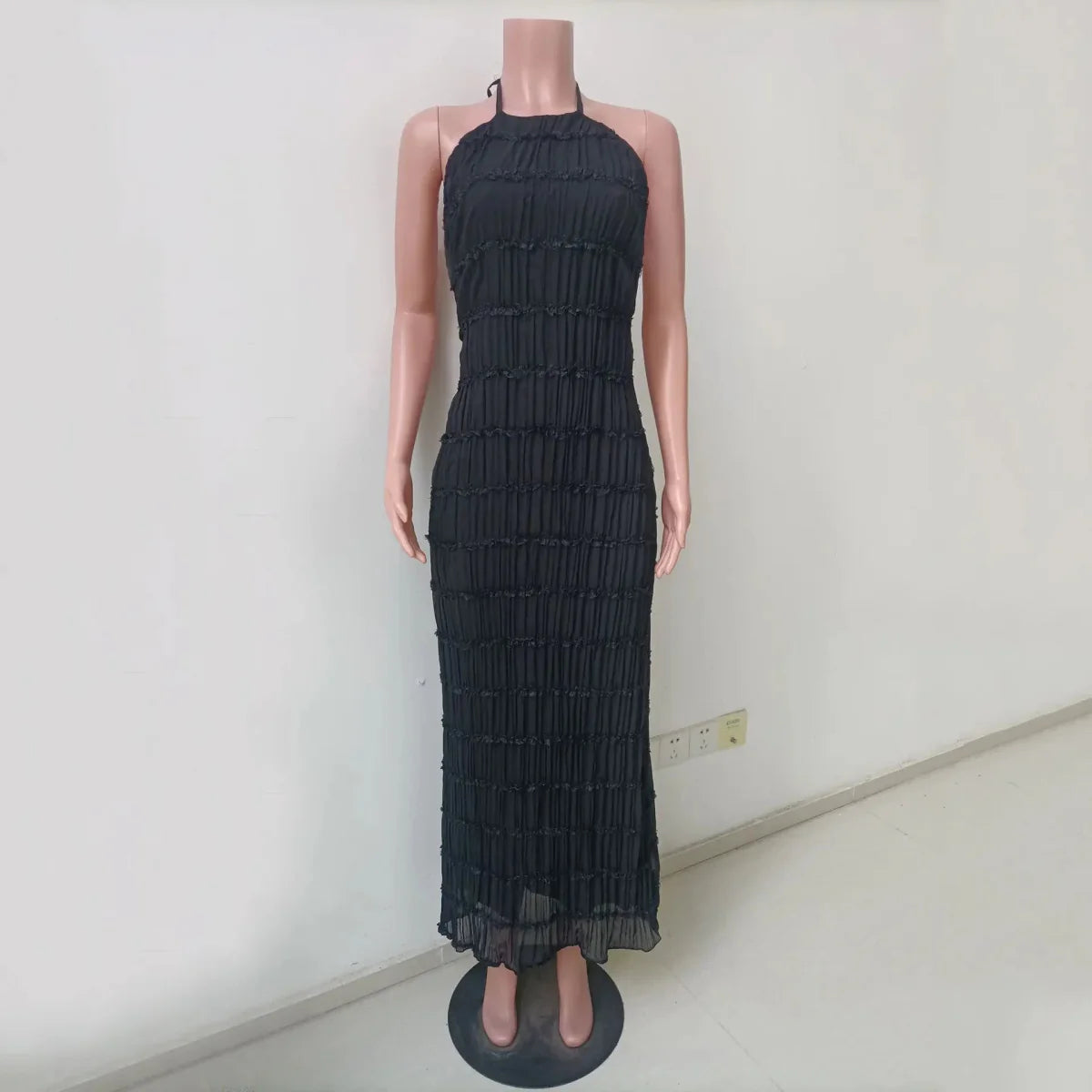 Backless High Waist Beach Dress