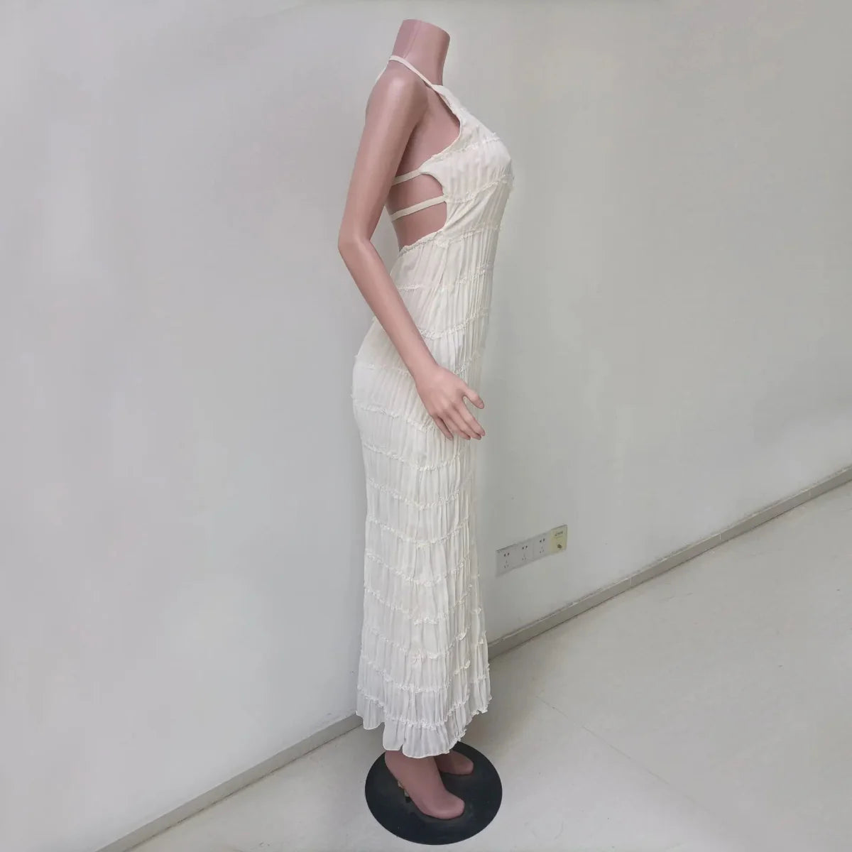 Backless High Waist Beach Dress