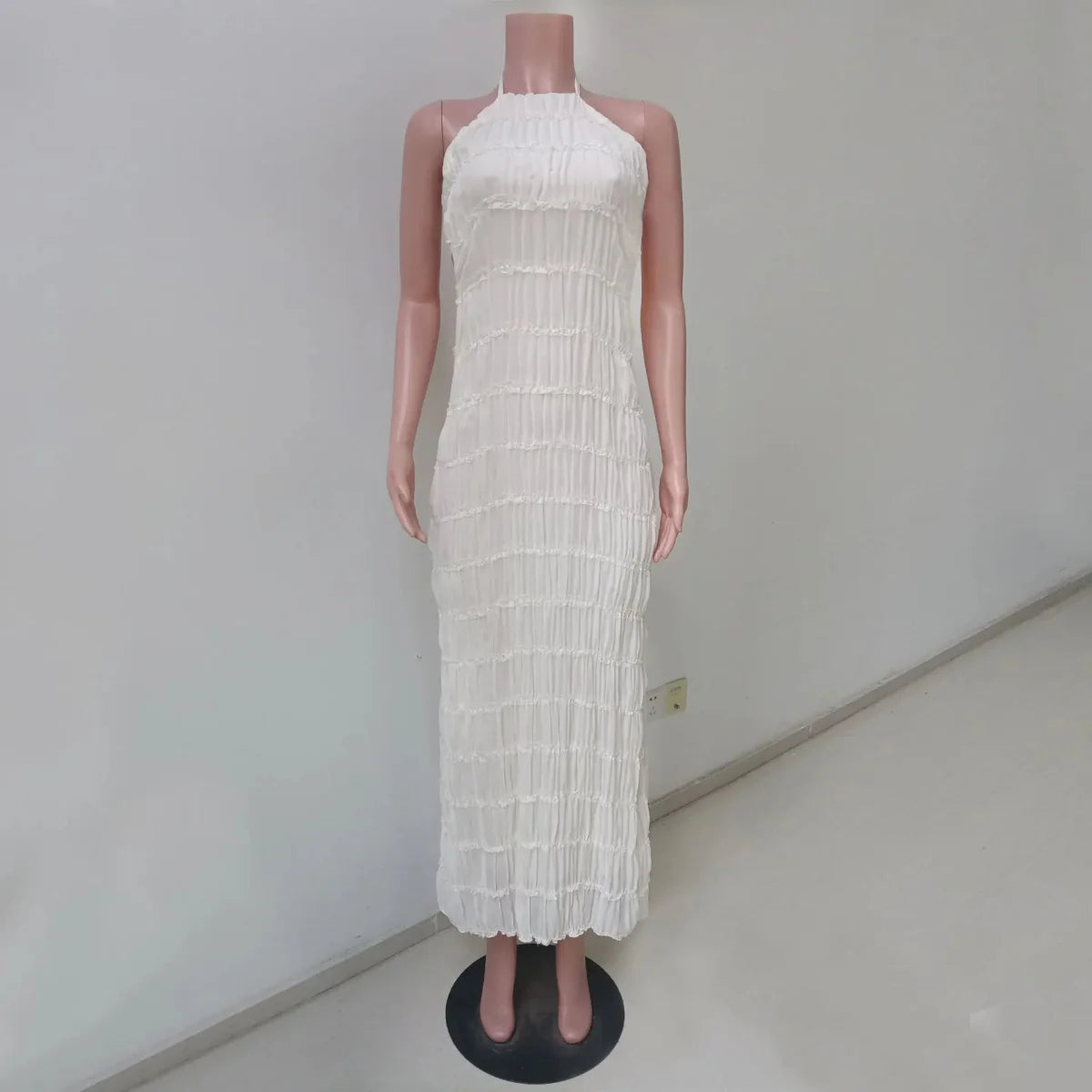 Backless High Waist Beach Dress