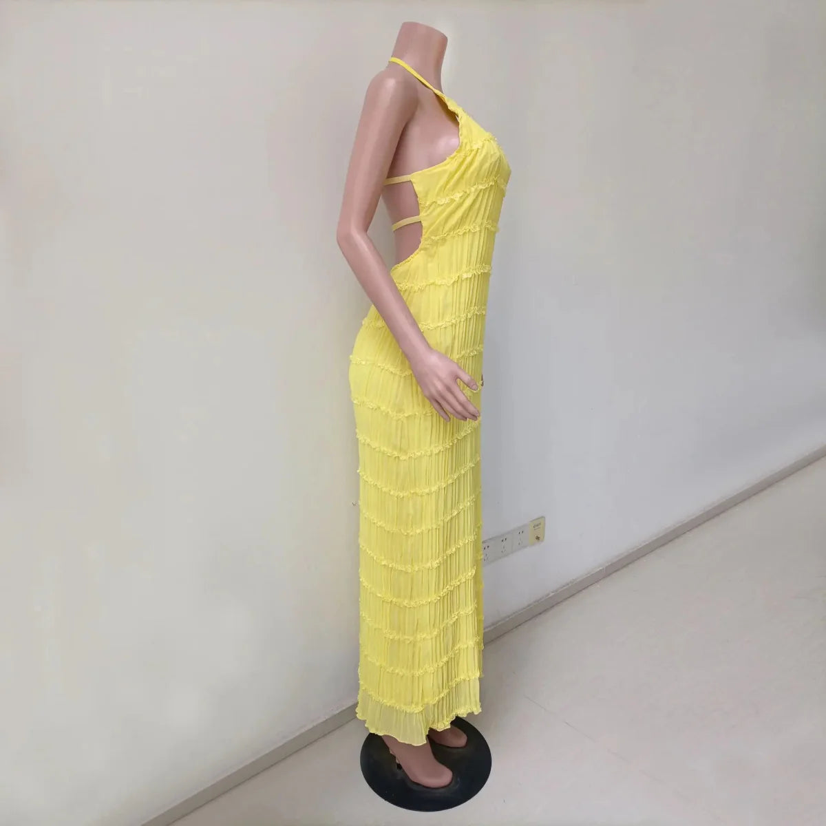 Backless High Waist Beach Dress