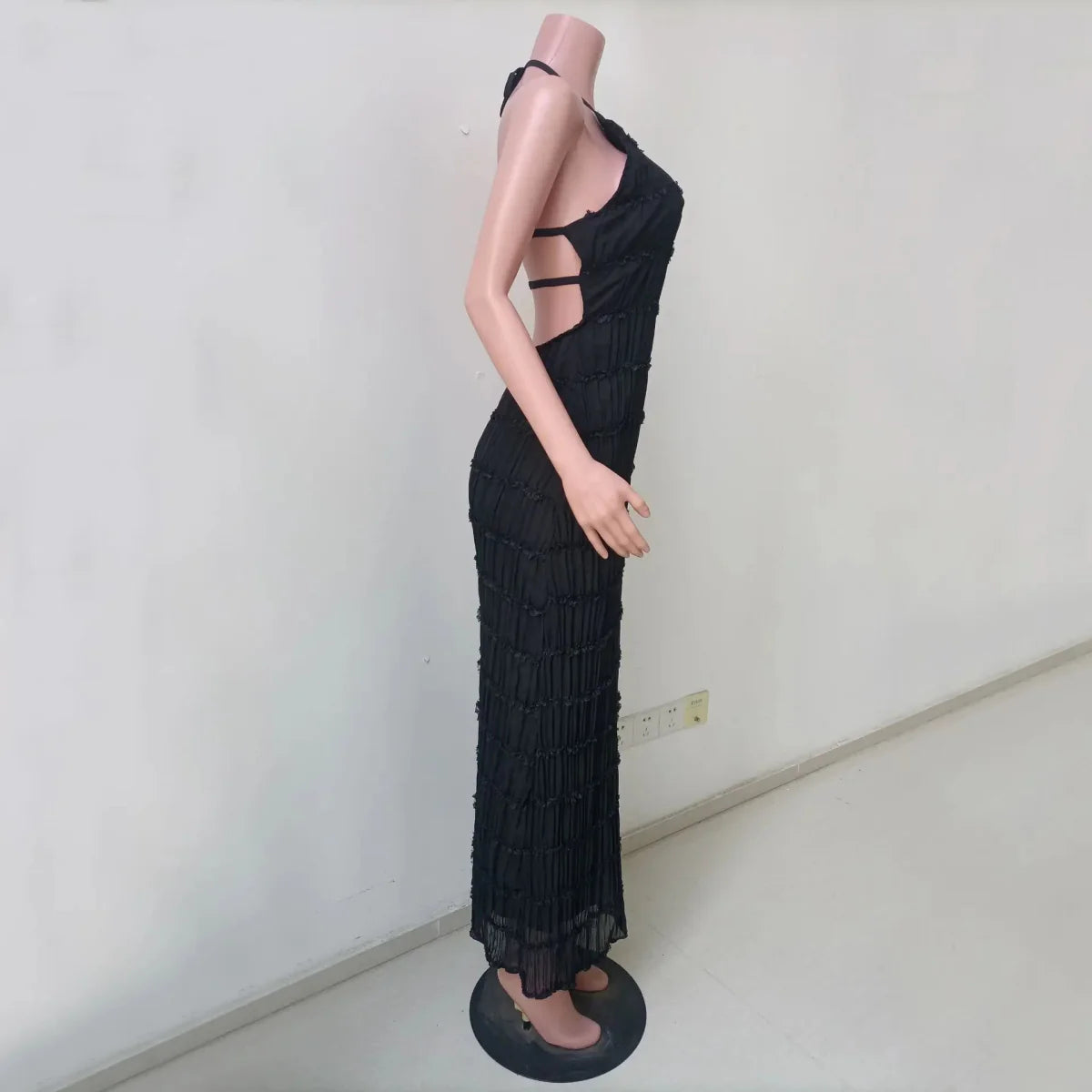 Backless High Waist Beach Dress