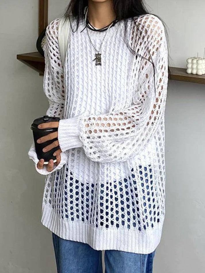 Pydshop Knit Cutout Thin Crochet Top