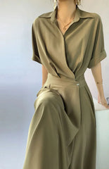 Black Silk Satin Dress