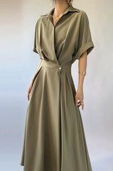 Black Silk Satin Dress